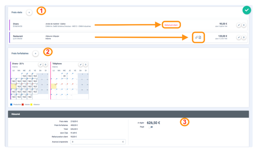 boondmanager Renseigner sa note de frais